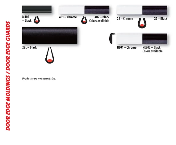 Door edge profiles